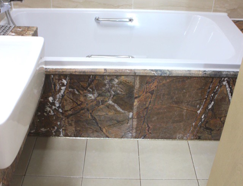 Bathroom bathtub tile grout
